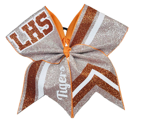 Varsity Ambition Glitter Cheer Bow | Cheerleading Hair Bow | High School Cheer Bow