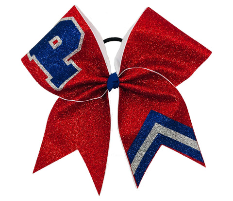 Varsity Cheer Letter - Full Glitter Cheer Bow | Cheerleading Hair Bow