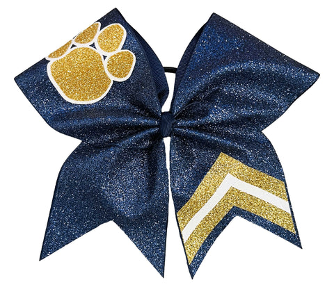Varsity Paws Glitter Cheer Bow | Cheerleading Hair Bow