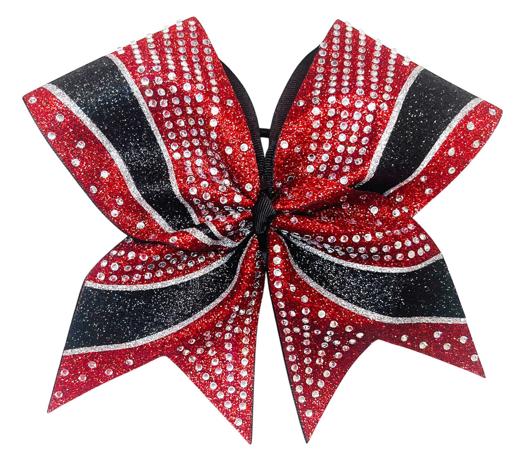 Warrior Glitter and Rhinestone Cheer Bow | Competition Cheerleading Hair Bow