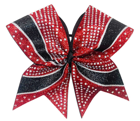 Warrior Glitter and Rhinestone Cheer Bow | Competition Cheerleading Hair Bow