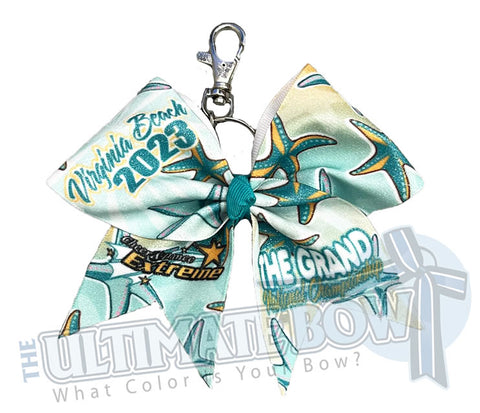 CDE - Grand Nationals Virginia Beach Glitter Keychain Cheer Bow - March 2023