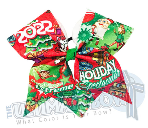 CDE - Holiday Spectacular Big Glitter Cheer Bow - December 2022
