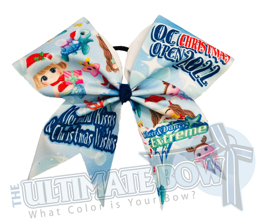 CDE - Ocean City Christmas Open Big Glitter Cheer Bow - December 2022