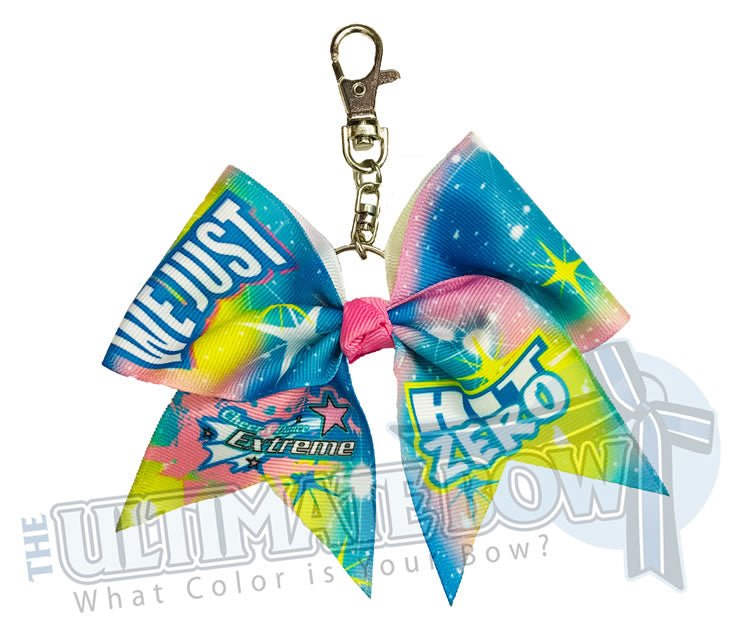 Cheer and Dance Extreme - We Just Kit Zero Key Chain Bow | CDE Event Bow | 2021 Cheer Season Bow