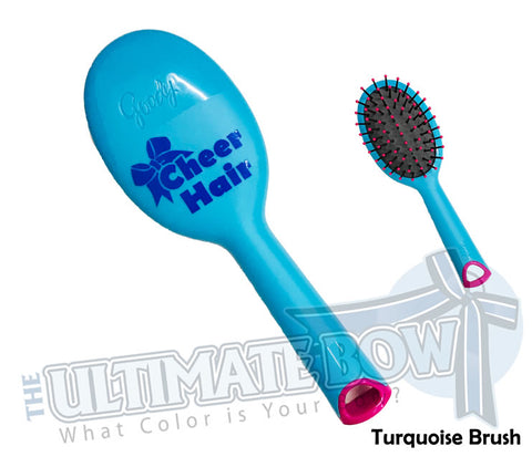 Cheer Hair Mini Travel Hair Brush | Turquoise and Royal Blue Hair Brush | Travel Cheer Hair Brush