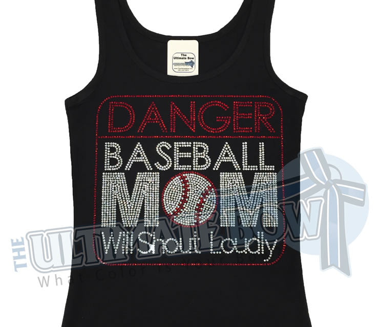 Danger-baseball-mom-rhinestone-tank-top-black-red