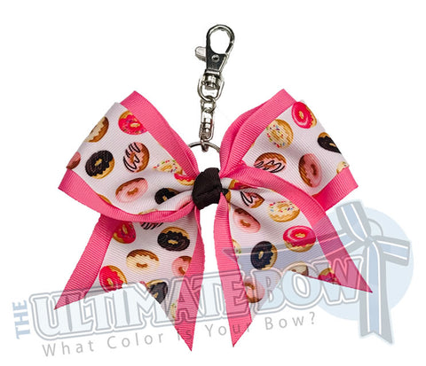 Donut Worry Be Happy Key Chain Bow | Donut Keychain Bow