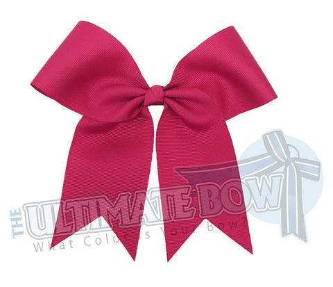 practice cheer bow | solid color cheer bow | small cheer bow | 2.25 inch grosgrain cheer bow | Pink Cheer Bow