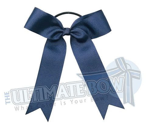 College Cheer Bows | Collegiate Cheer Bows | Plain Ribbon Cheer Bows | Navy Cheer Bows
