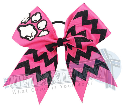 paw-print-fierce-glitter-chevron cheer-bow-pink-black-glitter-softball-sparkle