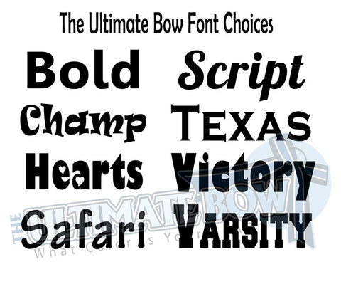 The Ultimate Bow Font Options | Personalized Cheer Bows | Text Options