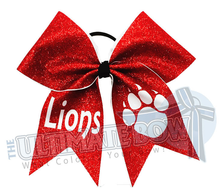 full-glitter-personalized-cheer-bow-red-white-name-paw-print-lions-fierce
