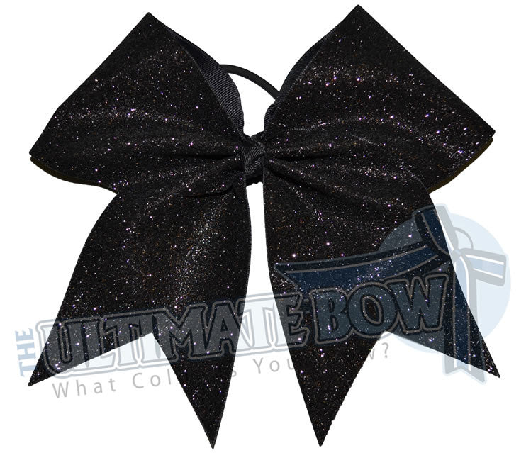 Black Glitter Cheer Bow