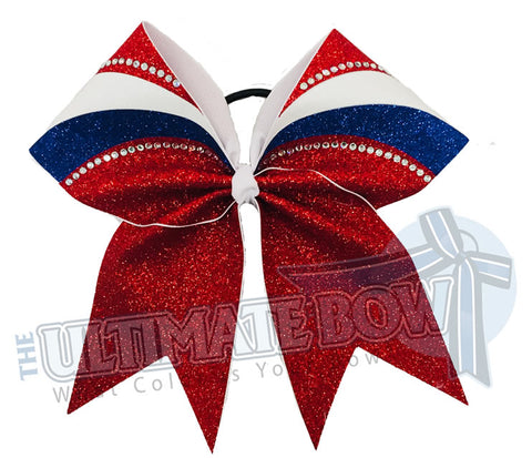 Rhinestone Glitter Arch - Cheer Bow | Rhinestone Competition Cheer Bow