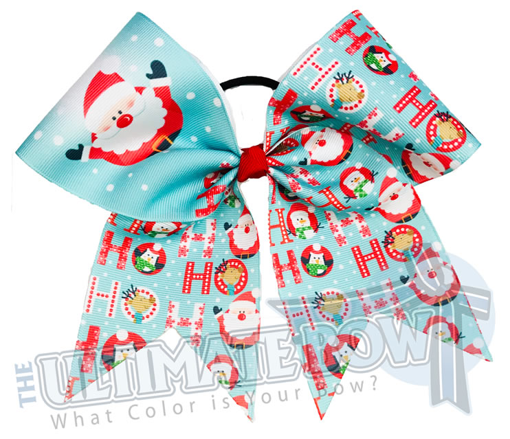 Ho Ho Ho Santa Cheer Bow | Holiday Cheer Bow | Christmas Cheer Bow | Santa Cheer Bow