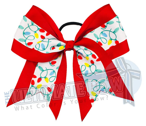 Holiday Lights Cheer Bow | Christmas Hair Bow