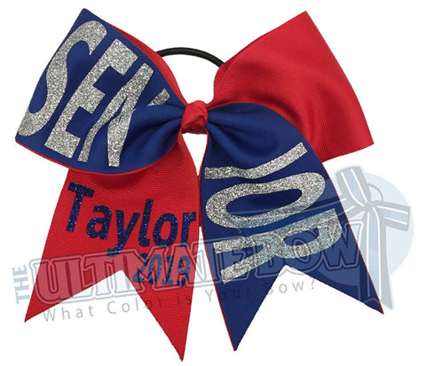 Senior-year-class-2019-Tick Tock-glitter-personalized-cheer-bow-softball-bow-practice-bow-cheerleading-graduation