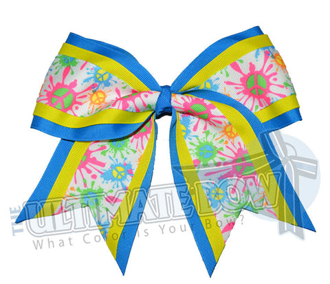 neon-peace-cheer-bow-turquoise-yellow