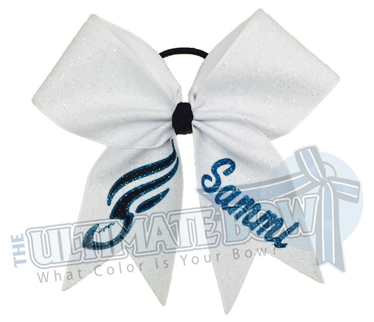 Junior-Soulmates-Philly-philadelphia-soul-arena-football-dance-team-personalized-cheer-bow-my-bow-white-turquoise-glitter