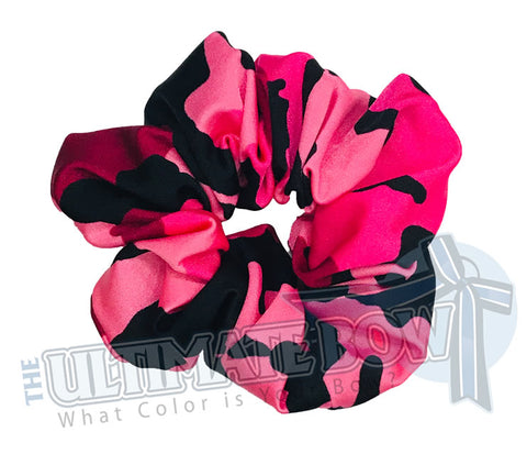 Pink Warrior Scrunchies | Pink Camo Scrunchies | Breast Cancer Awareness Scrunchie
