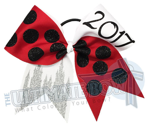 Big Polka Dots and Castles Cheer Bow