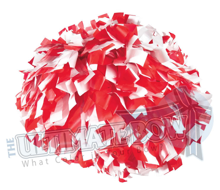 2 pezzi metallo rosso Mix bianco Cheerleading Pom Poms 32CM