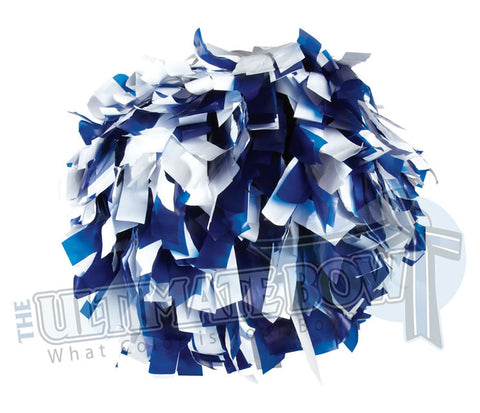 Cheerleader Poms | Pom Poms | Football Poms | Royal and White Pom Poms | Cheer Poms | Pom Pons