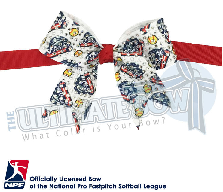 USSSA-Pride-Hair-bow-softball-licensed-official-logo-professional-softball-NPF-National_Pro_Fastpitch-Softball-League