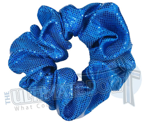 Royal Blue Scrunchies | metallic scrunchies | Prima Donna Scrunchies | Hologram Material Scrunchies | Cheer Scrunchies | Gymnastics Scrunchies