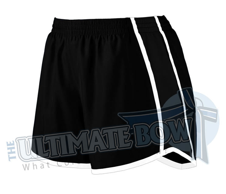 Ladies-team-pulse-shorts-black-white-black-1265-Augusta-Sportswear-cheerleading-softball-soccer-volleyball-basketball-workout