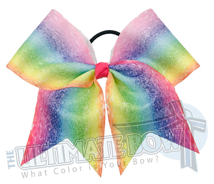 Over the Rainbow Cheer Bow | Rainbow Colored Cheer Bow | Rainbow Hair Bow