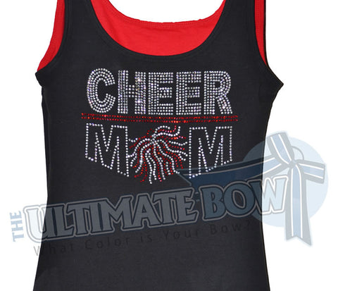 Rhinestone Cheer Mom Tank Top