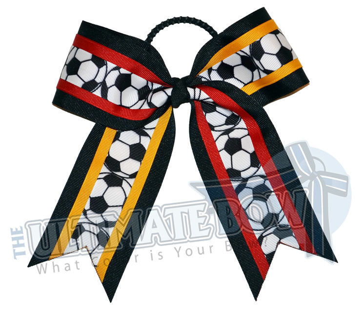 soccer-hair-bow-black-red-yellow-gold-soccer-balls