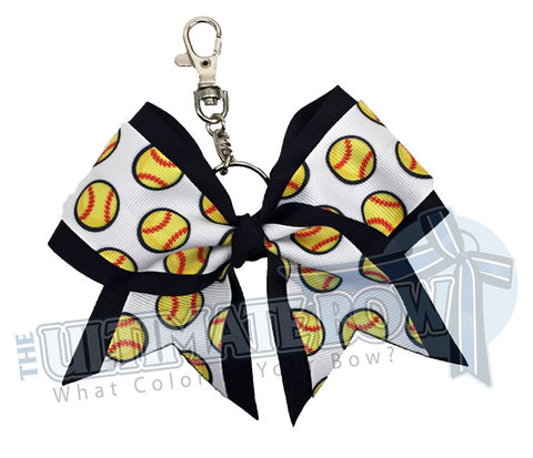 Ultimate Softball Key Chain Bow