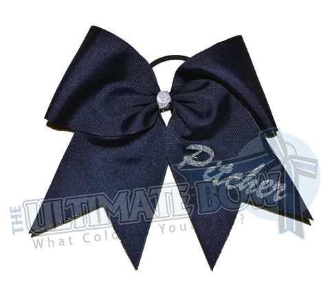 softball-position-hair-bow-ribbon-black-silver-pitcher