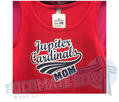 Sports Mom Mascot Glitter Tank Top