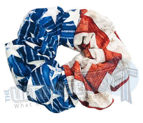 Stars and Stripes USA Scrunchies | Patriotic Scrunchies | USA Flag Scrunchies | Red White and Blue Scrunchies