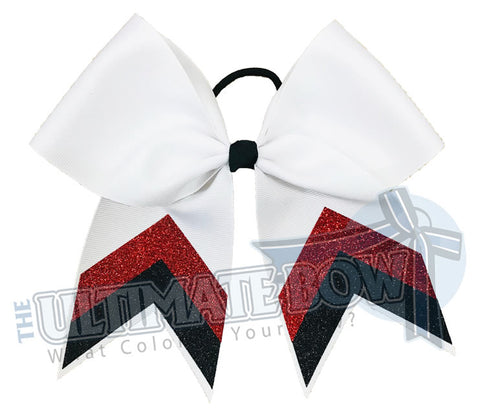 Glitter V Cheer Bow | Cheerleading Hair Bow