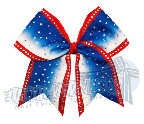 Superior Rhinestone Ombre Shimmer Cheer Bow