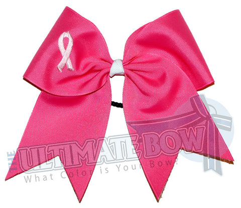 Breast Cancer Awareness Cheer Bow | support-awareness-pink-ribbon-breast-cancer-cheer-bow