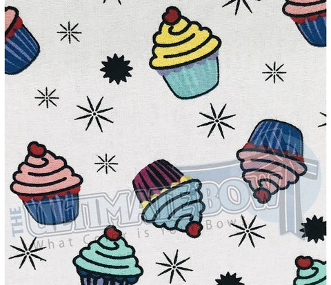 Sweet Little Cupcakes Scrunchies Pattern | Food Scrunchies | Cupcake Scrunchies | Summer Cheer Camp | Sweet Little Cupcakes Fabric