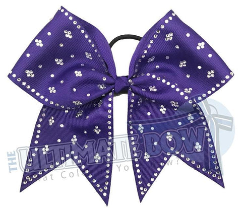 Taylors Tears Rhinestone Cheer Bow | Rhinestone ribbon grosgrain | Purple Cheer Bow | cheer-bow