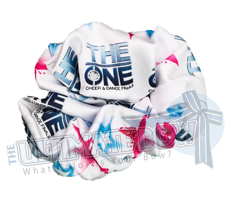 The ONE Cheer and Dance Finals | 2022 The ONE Event Glitter Cheer Bow | Special Event Scrunchie | Logo Event Scrunchie | The ONE Event Scrunchie | Special Edition Scrunchies