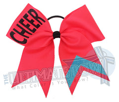 CHEER Bow | Football Games | Varsity Cheer | sideline-glitter-stripes-Neon Blue-cheer-bow-glitter-varsity-cheer-softball-school-recreational-cheer