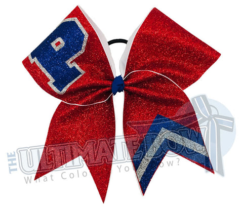 Varsity Cheer Letter - Full Glitter Cheer Bow | Cheerleading Hair Bow