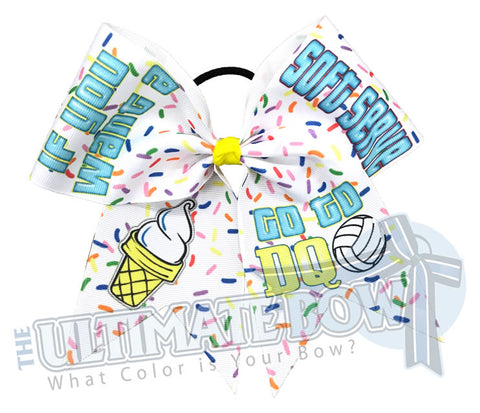If you want a Soft Serve go to DQ Volleyball Hair Bow | Sublimated Hair Bow