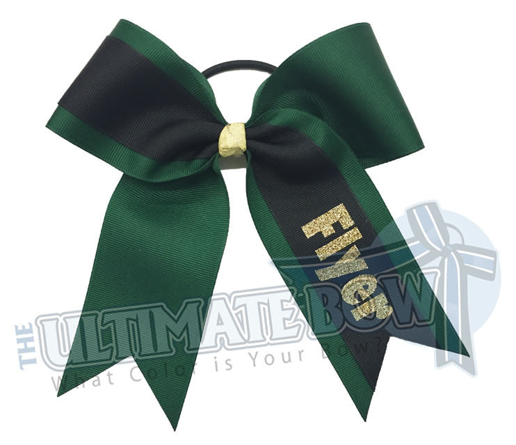 whats-my-name-cheer-bow-forest-green-black-Flyer-Softball
